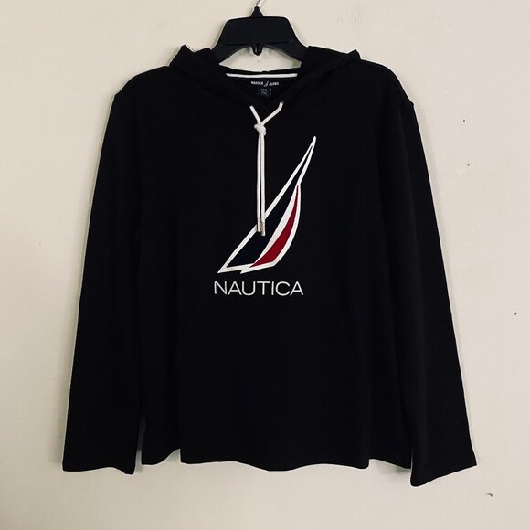 Nautica Logo Sweatshirt Pullover Hoodie L - Picture 1 of 9